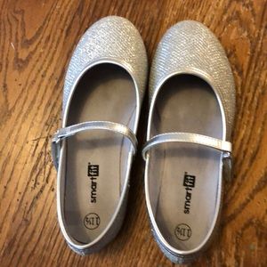 Smartfit Girls Silver sparkle  dress shoes